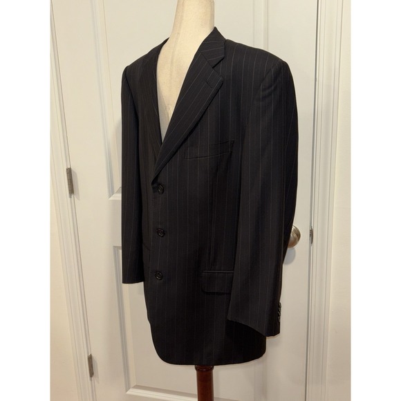 Ermenegildo Zegna Trofeo Wool Striped Italian Blazer Jacket IT‎ 54 US Sz 44 - Picture 3 of 14